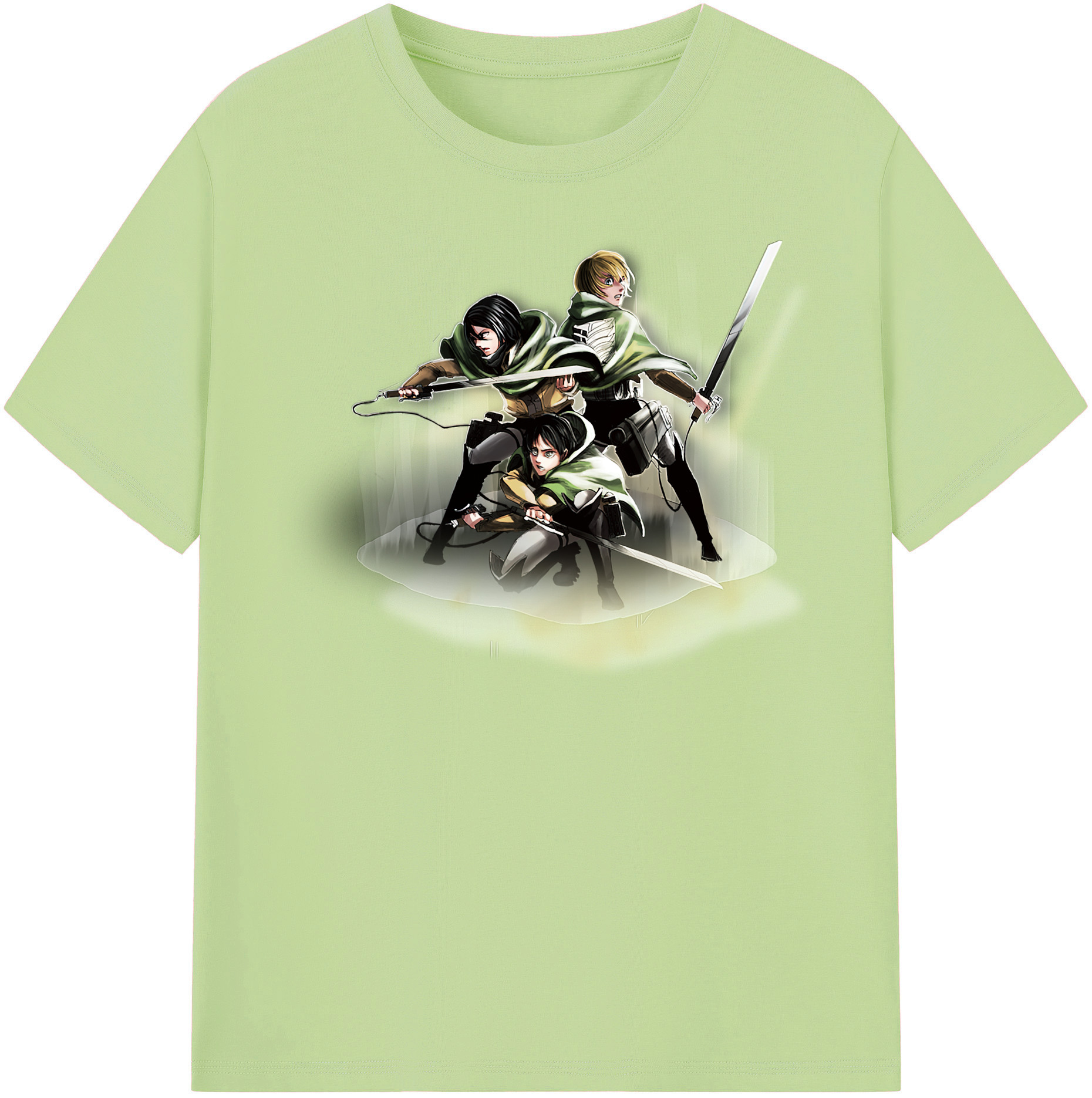 （画像用） 進撃の巨人 Attack on Titan 綿100％半袖Tシャツ（フロントプリント）